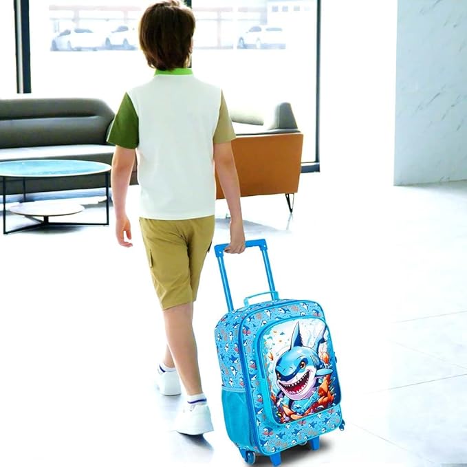 Kids Luggage for Boys Girls, Toddler Rolling Travel Carry on Suitcase with Wheels