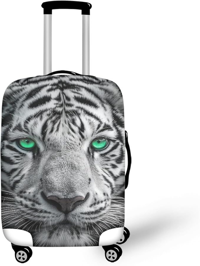 Tiger Animal 3D Printed Travel Luggage Suitcase Cover 22-25 Inch Cover Spandex Suit Case Protector for Carry On Luggage