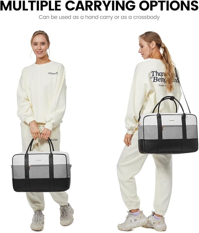 LOVEVOOK Weekender Travel Duffel - Personal Item Duffle Bags for Women with Laptop Compartment, Overnight Bag with Toiletry Bag, Yoga Gym Bag with Wet Pocket, Hospital Bag for Labor and Delivery