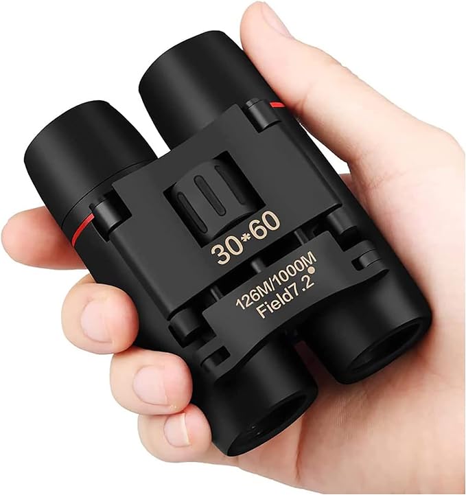 Compact 30x60 Binoculars for Adults and Kids,Foldable Lightweight Easy Focus Small Binoculars for Bird Watching Travel Sightseeing Hunting Concert Theater Opera