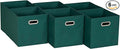 Household Essentials 6 ct Open Fabric Cube Storage Bins, Forest Green