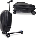 20" Scooter Suitcase for Kids, 2-in-1 Ride On Luggage with Wheels for Boys & Girls Ages 4-15, Foldable Hardshell Carry On Lightweight Travel Suitcase for Airplane