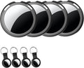 4 Pack Air Tracker Tags [Apple MFi Certified] Pair with Apple Find My(iOS Only) Smart Bluetooth Tracking Tags Key Finder Item Locator Waterproof Worldwide Tracker for Pets Backpack Wallet Dogs Luggage