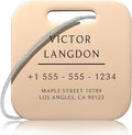 Stainless Luggage Tags for Suitcases: Metal Personalized Luggage Tags and Bags with Customizable Texts (Rose Gold)