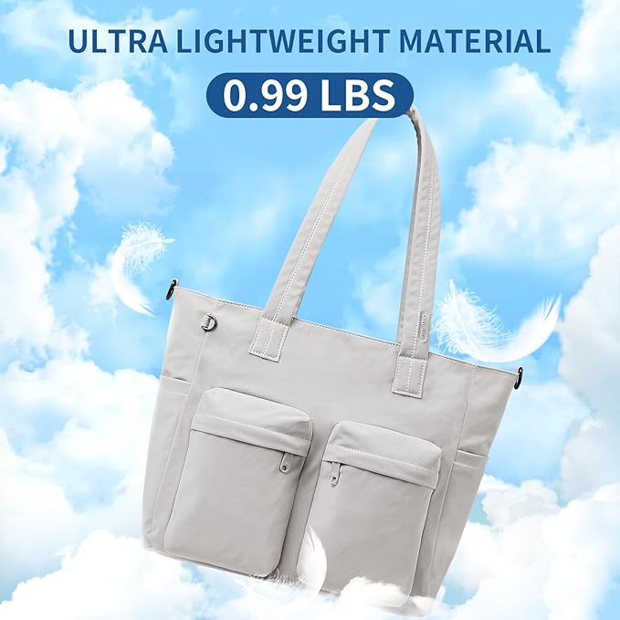 aji Tote Bag for women work, Water-Resistant Tote Bag with Multi Pockets,for Work/Travel/College/Daily