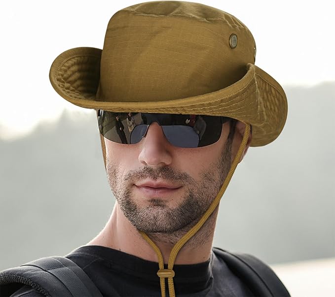 Sun Hats for Men Women Boonie Hat Foldable Fishing Hat UPF 50+ Bucket Hat for Fishing Hiking Garden Safari Beach