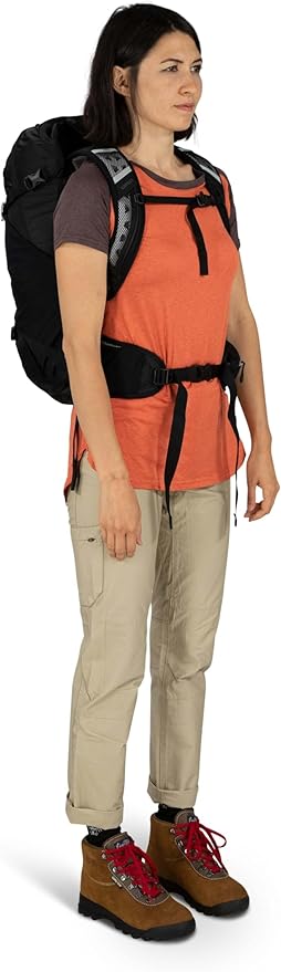 Osprey Hikelite 28L Unisex Hiking Backpack, Black, S/M