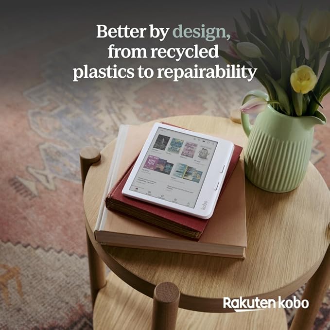 Kobo Libra Colour | eReader | 7” Glare-Free Colour E Ink Kaleido™ 3 Display | Dark Mode Option | Audiobooks | Waterproof | White