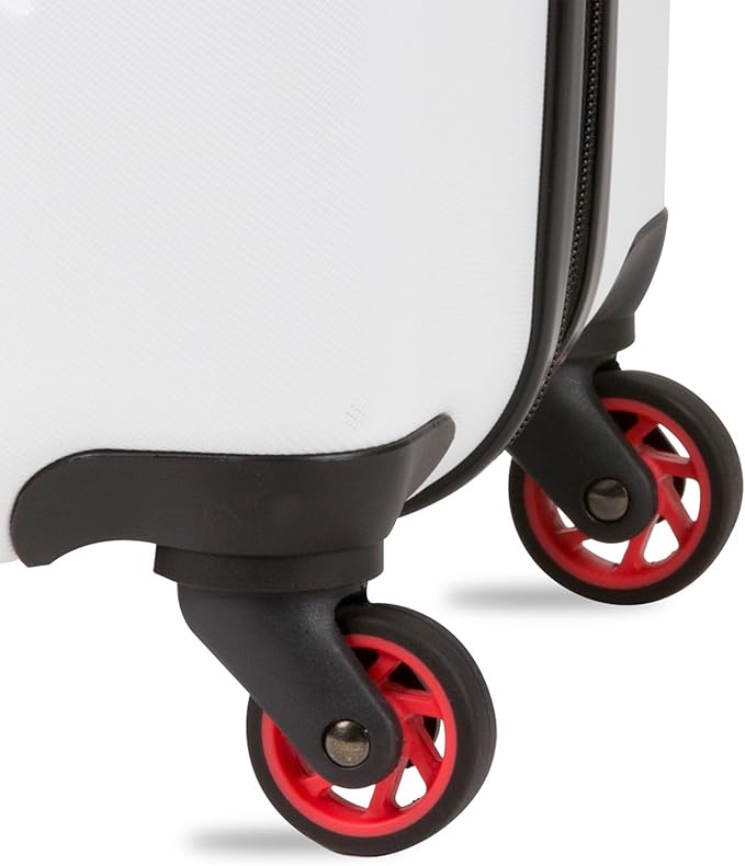 SwissGear 7366 Hardside Expandable Luggage with Spinner Wheels, White, Checked-Large 27-Inch