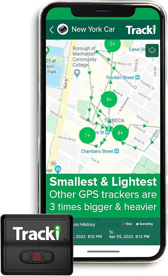 Tracki GPS Tracker for Vehicles, Car, Kids, Assets. Subscription Needed 4G LTE GPS Tracking Device. Unlimited Distance, US & Worldwide. Small Portable Real time Mini Magnetic