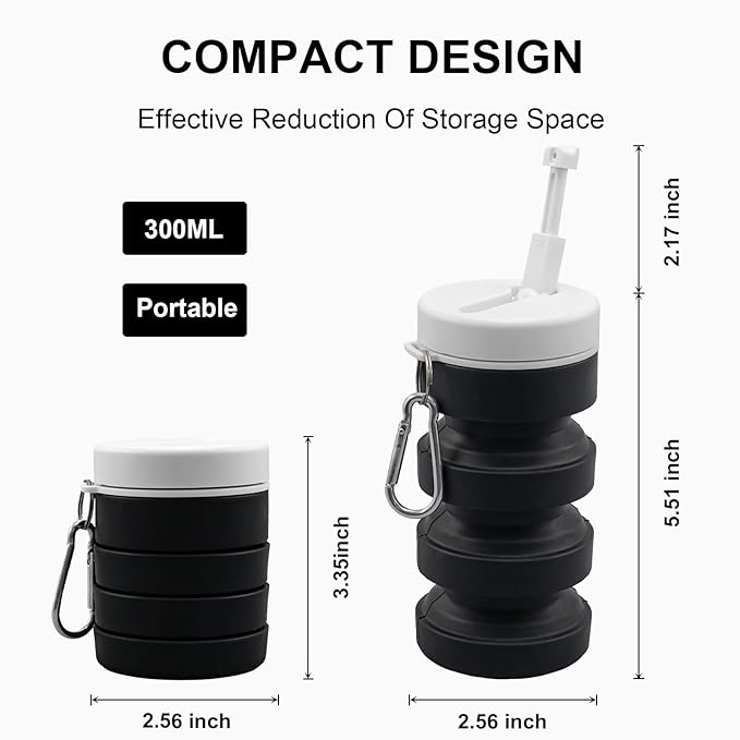 Collapsible Handheld Bidet Portable With Retractable and Angle-Adjustable Nozzle,Hook,300ML,Silicone Peri Bottle For Personal Hygiene Cleaning,Outdoors Camping & Travel,Bidet Sprayer for Women Men 1Pc