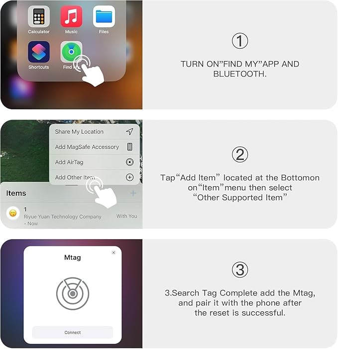 No Subscription Vehicle GPS Tracker,Portable Car GPS Tracker Work with Apple Find My（iOS Only,Mini Magnetic GPS Device Full Coverage Pinpoint Vehicle Location Elderly Children Pets (White,2PCS)