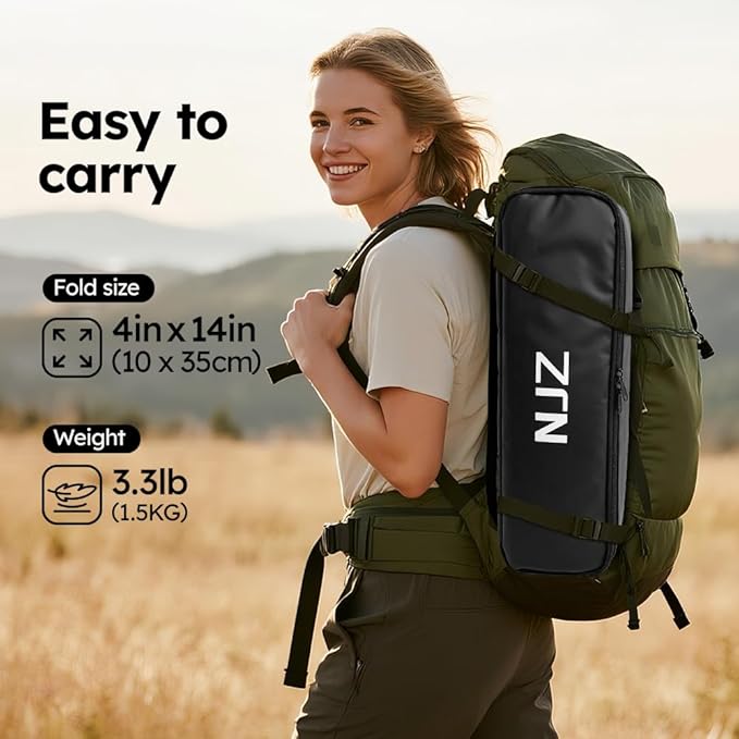 Lightweight Camping Chairs - Set up in 15s, Collapses to 13 Inches -Portable Chair with Carry Bag, Compact Folding Chair for Travel, Picnics, Lawn, Beach, Support 200 LBS - Sliver