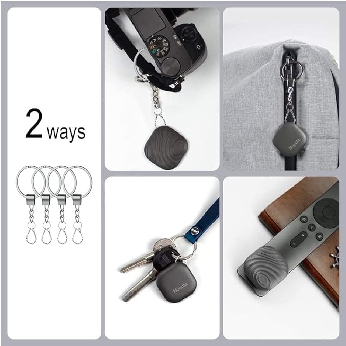 Findthing Key Finder Smart Tag 4-Pack - Bluetooth Tracker Item Locator with Key Chain - Both iOS and Android Compatible for Keys Pet Wallets Backpacks and Tablets