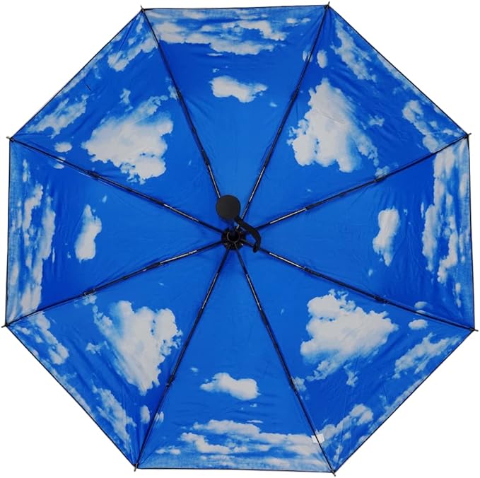 LLanxiry Compact Travel Umbrella, Mini Windproof Umbrellas for Rain & Sun, Small Lightweight Outdoor UV Umbrella, Portable Folding Umbrellas for Travel