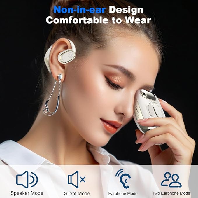 Ai Translation Earbuds Real Time, 3-in-1 Language Translator Earbud 144 Languages Wireless Translation Earbuds, Fit iOS and Android, Wireless Headphones for Travel Business Learning (White)