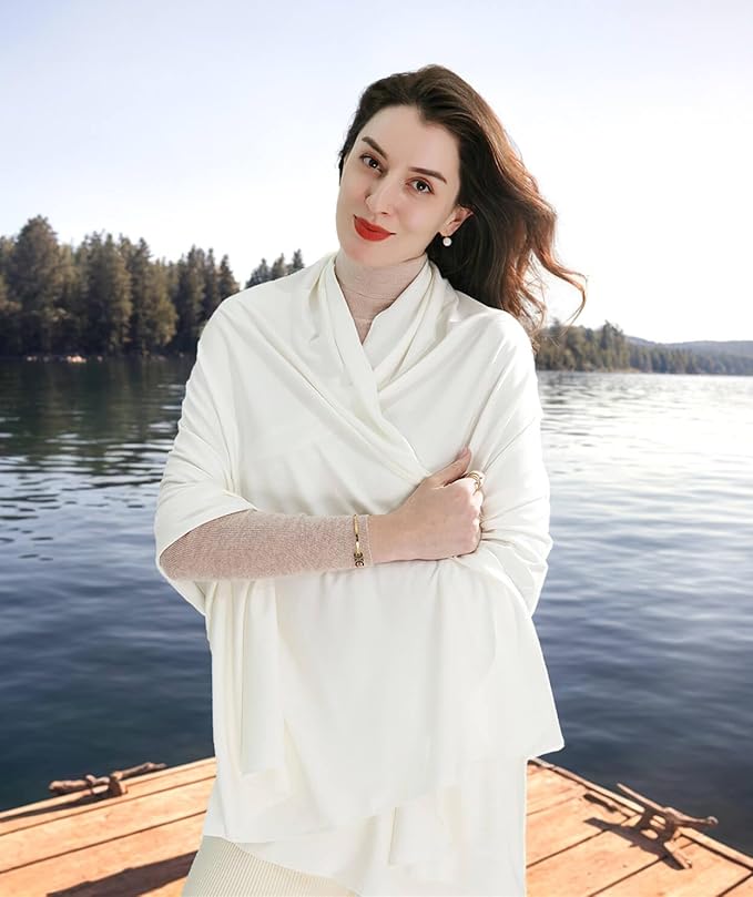 VENVSBEE Shawl Wraps for Women, Travel Scarf Soft Blanket Wrap Pashmina Travel Accessory for Airplane