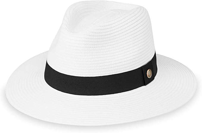 Wallaroo Hat Company Women’s Petite Palm Beach Fedora – UPF 50+ UV Protection Sun Hat, Packable, Adjustable, Small Size