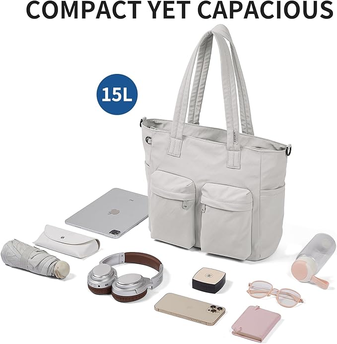 aji Tote Bag for women work, Water-Resistant Tote Bag with Multi Pockets,for Work/Travel/College/Daily