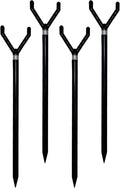 Fishin’ Stix Trident Telescoping Fishing Rod Holders – Extendable 12"–30", 50 lb+ Capacity, Sand Stake Pole Stand for Surf Fishing, Bank Angling, Catfish Rods, Lure & Bait Setup