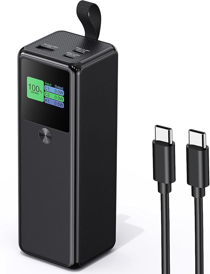 140W Power Bank, 27600mAh 3-Port PD3.1 Portable Charger Power Bank/ Portable Phone Charger with 140W C Port for Phone 16/15/14/13/12 Series, Ma-Book/Pad, Laptop, Tablet, Samsung, Steam Deck, Dell XPS