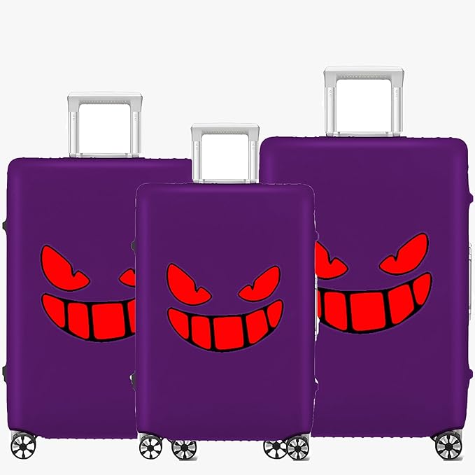 Travel Luggage Cover Thicker Spandex Suitcase Protector Elastic Washable Baggage Covers (S/M/L (for 19-28 inch luggage), Purple Eye)