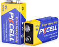 PKCELL 9V Battery Carbon Zinc for Smoke Detectors 6F22 Battery, 10-Year Shelf Life，Ultra Long-Lasting(2 Count)