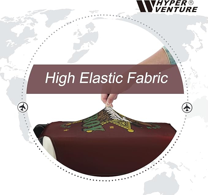 HYPER VENTURE Washable Luggage Cover - Fashion Suitcase Protector Fits 31-32 Inch Luggage (Eagle Glory, XL)
