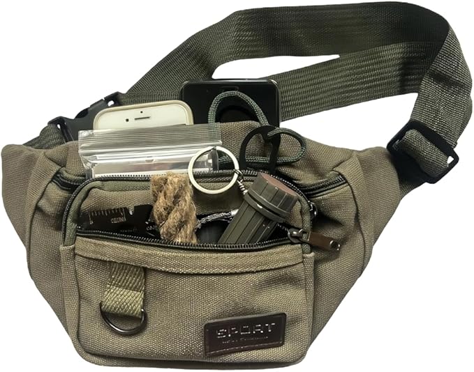 Survival Fire Starter Kit – Magnesium Shavings, Ferro Rod, Wax Rope, Emergency Blanket, Wire Saw & Waist Bag for Camping, Hiking & Outdoor Adventures