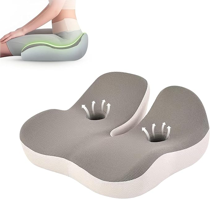 Seat Cushion,Office Chair Memory Cushion, Ergonomic Design, Relieve Sciatica and Long-Term Sitting Pain, Suitable for desks, Car Seats, Games, Wheelchairs