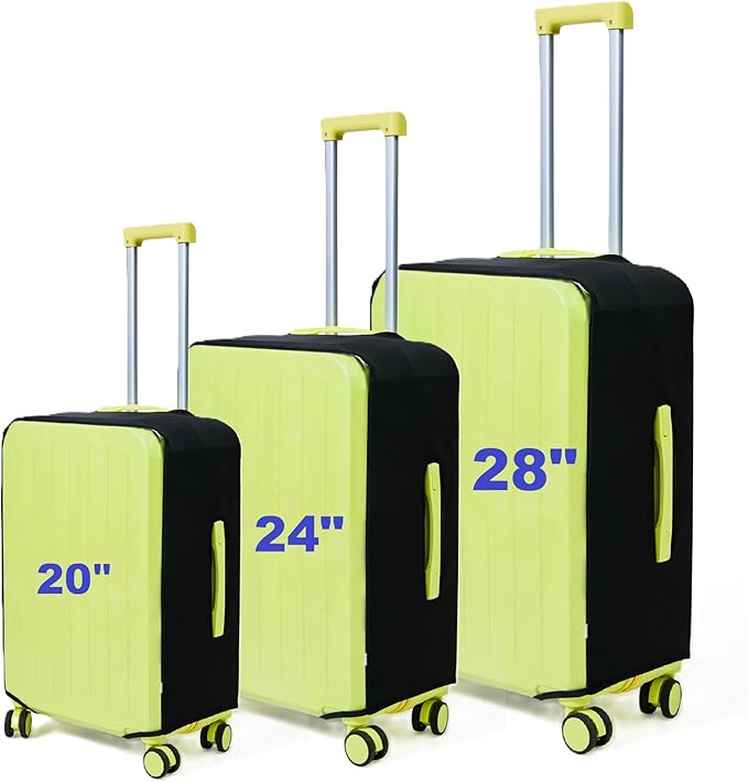 Clear PVC Suitcase Covers Protectors Transparent Luggage Cover Waterproof Wheeled Suitcase Dust Cover Dustproof Travel Luggage Sleeve Protector (3PCS Elastic)