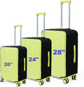 Clear PVC Suitcase Covers Protectors Transparent Luggage Cover Waterproof Wheeled Suitcase Dust Cover Dustproof Travel Luggage Sleeve Protector (3PCS Elastic)