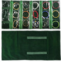 Travel Jewelry Roll Bag Portable Organizer Pouch With Grids&PVC Cover Storage Bags for Necklace, Bracelet, Bracelet,Ring, Badge, Pendant
