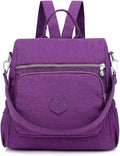 MINTEGRA Women Shoulder Backpack Multi-Pocket Nylon Purse Large Capacity Waterproof Casual Daypack