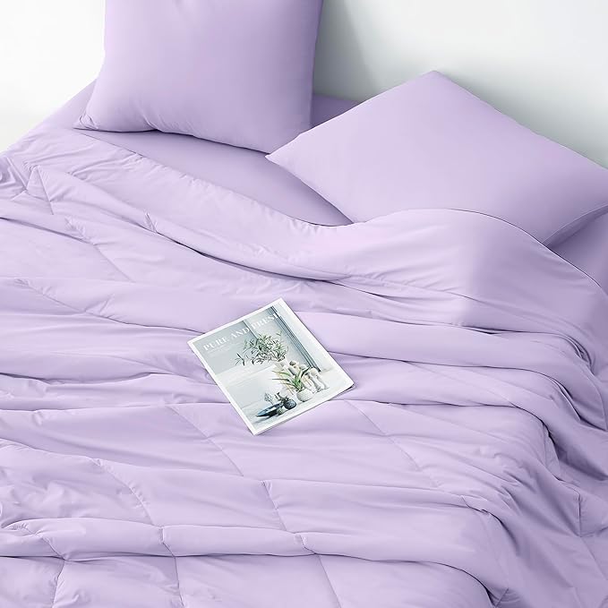 Dream Valley® Outlast® Deepsleep Cooling Comforter, King Size, NASA-Grade Space Technology Cooling Blanket for Hot Sleepers Night Sweats, Q-Max > 0.45 Aerocool™ Breathable, Lavender Fog, 106"x90"