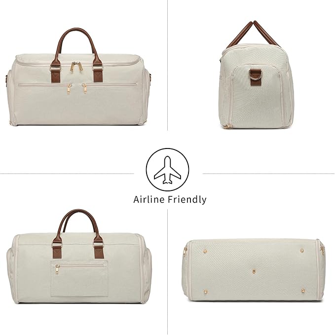 Carry On Garment Bag for Travel, Convertible Travel Garment Bag for Men Women, 2 in 1 Hanging Suitcase Suit Business Travel Bag