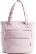 BAGSMART Tote Bag for Women, Lightweight Puffy Tote Bag with Compartments Shoulder Bag Handbag for Travel, Work, Gym,