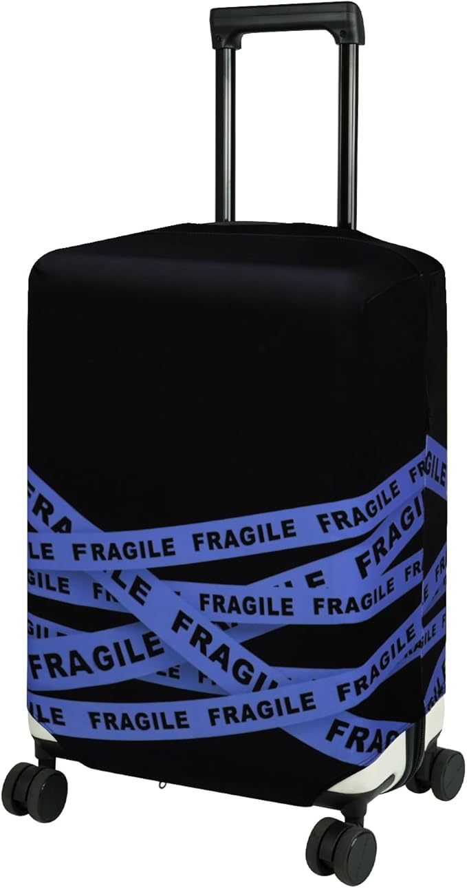 HYPER VENTURE Washable Luggage Cover - Fashion Suitcase Protector Fits 27-30 Inch Luggage (Fragile, L)