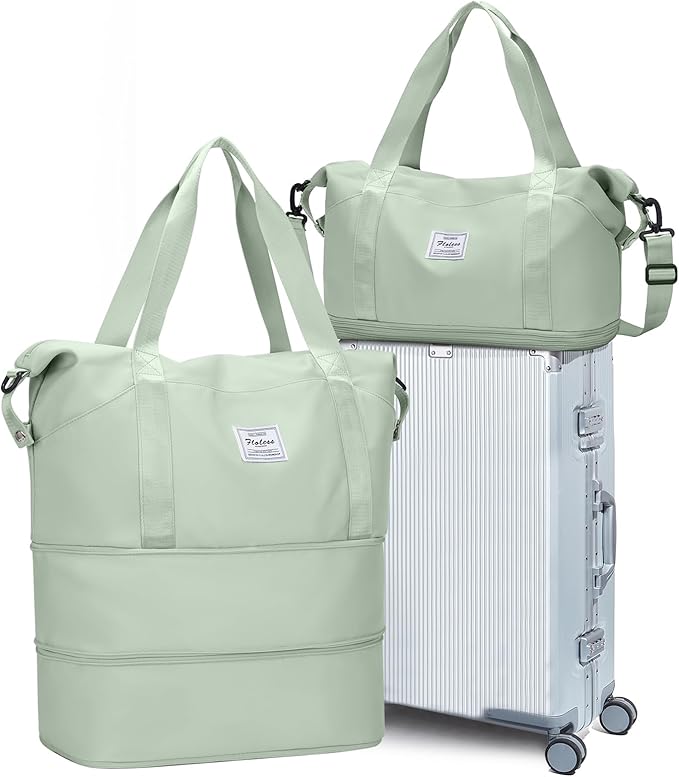 Travel Duffel Bag, Sports Tote Gym Bag, Shoulder Weekender Overnight Bag for Women
