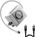 Nillkin FlexLine 65W for Retractable Wall Charger(GaN6), Dual-Port with 28.7in Retractable USB C Cable + 39.3in USB C Cable(Extra), iPhone Charger, MacBook, iPad, Samsung, Fast Charger - White