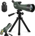 Emarth 20-60x60 Angled Spotting Scope for Target Shooting, Spotting Scope w/Tripod 14" Tabletop/Phone Adapter/Carry Bag, 1.37lb Spotter Scope, Ligth Waterproof Spotting Scopes for Hunting, Birding