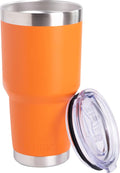 NORDAY | Tumbler with Lid - 30oz - Orange Insulated Tumbler - Stainless Steel Tumblers - Double Wall Vacuum Insulated Travel Coffee Mug for Car Cup Holder - Keeps Temperature for 24hr - Anti Spill Lid