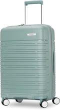 Samsonite Elevation Plus - Carry-On Hardside Luggage - Scratch Resistant Polypropylene Shell, RightHeight™ Adjustable Handle, Integrated AirTag Holder, TSA Lock, WetPak™ Compartment - Cypress Green