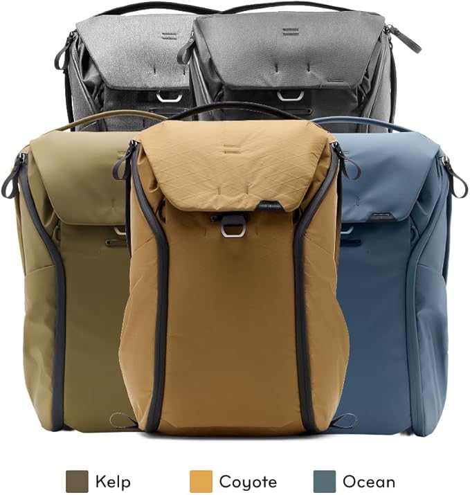 Peak Design Everyday Backpack 30L, Kelp, MagLatch Top, Dual Side Access, FlexFold Dividers, Fits 15" or 16" Laptop, For Camera Carry, Daily Commutes or Travel, Versatile Backpack for Men and Women
