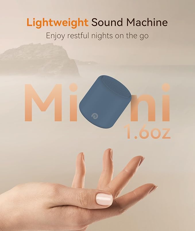Dreamegg Travel White Noise Machine - Portable Sound Machine for Baby Adults, Travel Sound Machine for Sleep, 16 Nature Sound, Timer, White Noise Machine for Sleeping Gift, Navy