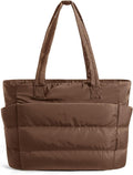 BAGSMART Tote Bag for Women, Lightweight Puffy Tote Bag with Compartments Shoulder Bag Handbag for Travel, Work, Gym,