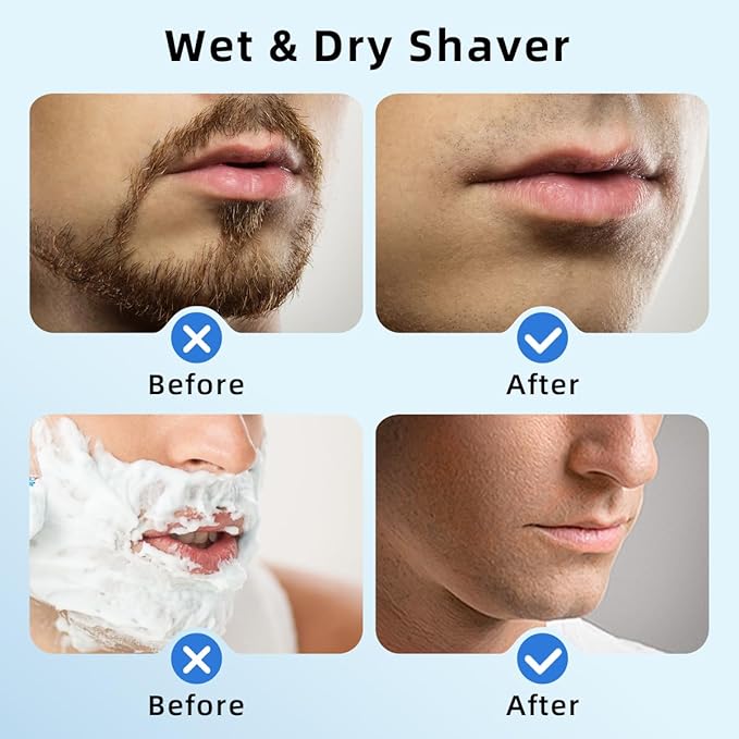 Mini Electric Shaver, Portable Electric Razor for Men Women, USB-C Rechargeable Mini Shavers, Waterproof Portable Razors, Powerful Men's Shaver, Cordless for Travel Home Business Trip