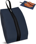 Waterproof Shoe Bag Odor Absorbing Multifunctional Storage Lightweight Shoe Dust Bags with Zipper for Gym Sports Travel Work Men and Women(Navy Blue, 1-Pack)