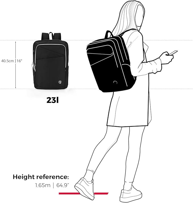Swissdigital Design Laptop Backpack For Women，Travel Backpack With USB Charging Port，Fits 15.6 Inch School Computer Backpacks For Work Business,Platinum | KATY ROSE