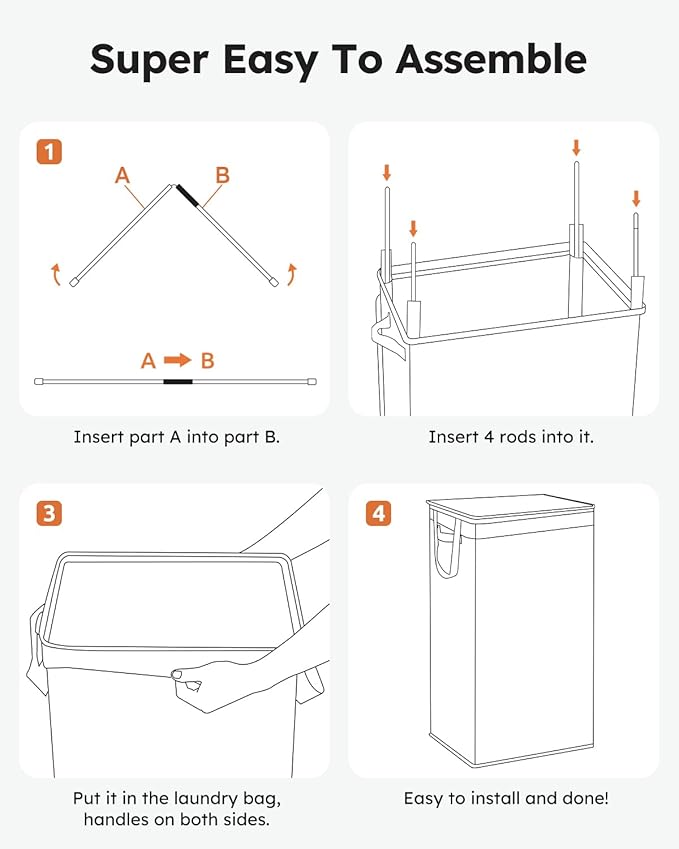SOLEDI Laundry Hamper with Lid 100L Large & Tall Collapsible Laundry Basket, Clothes Hamper with Bag Removable Easy to Carry, Dirty Hampers for Bedroom, Bathroom, Dorm, College, Off-White